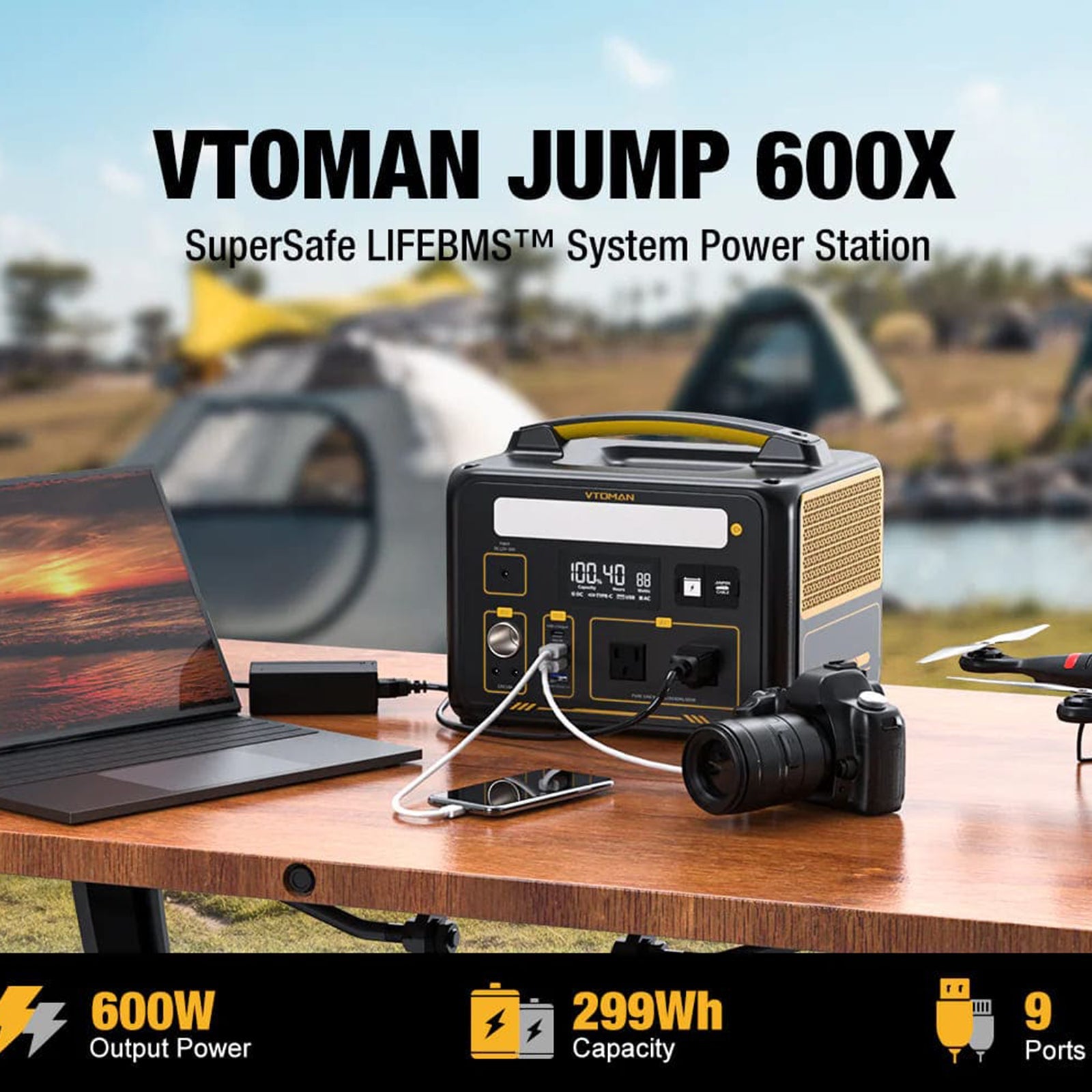 What Can a 600W Portable Power Station Run?  VTOMAN