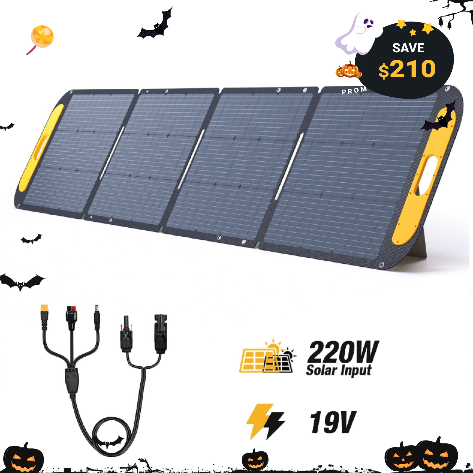 VTOMAN VS220Pro ソーラーパネル 250cm 楽天市場】VTOMAN VS220 Pro ソーラーパネル 220W 太陽光パネル