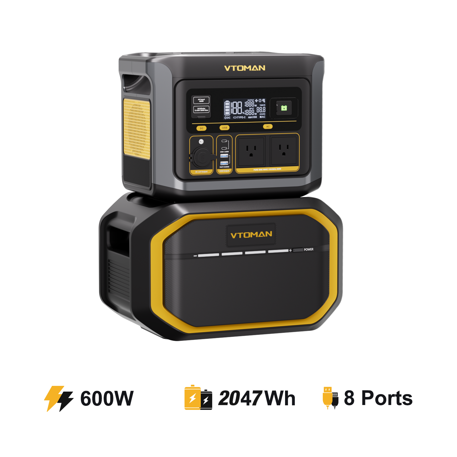 VTOMAN FlashSpeed 600 with 1548Wh Extra Battery