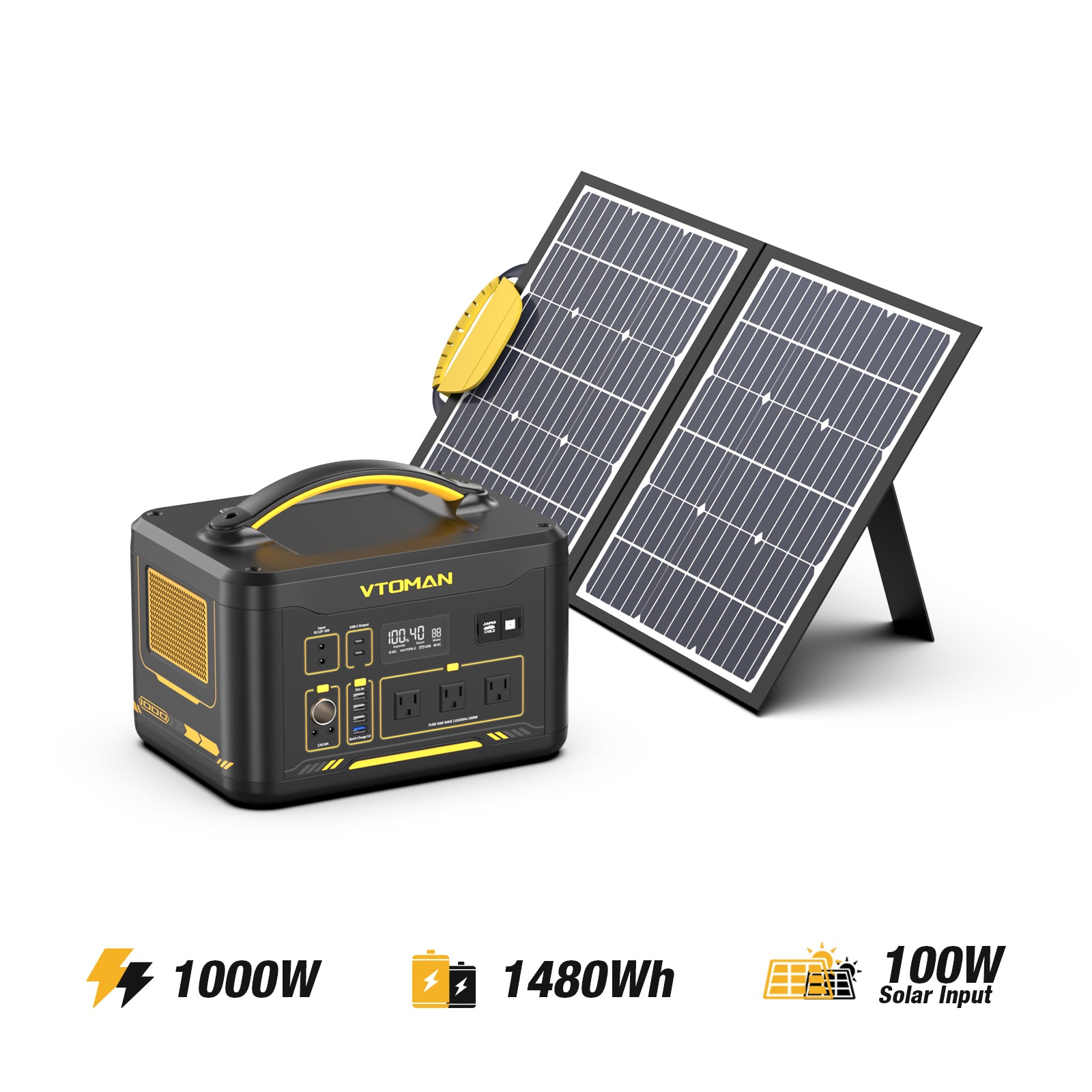 VTOMAN 100W Foldable Solar Panel