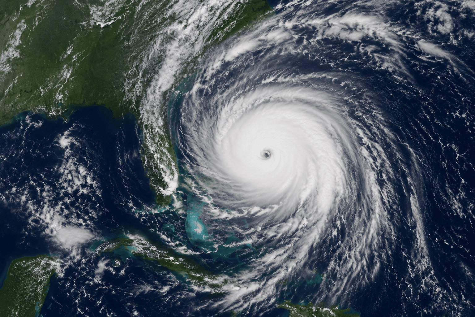 Hurricane satellite image