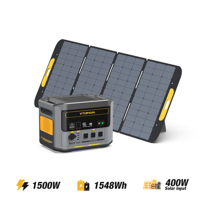VTOMAN FlashSpeed 1500 V-BEYOND™ with 400W Solar Panel