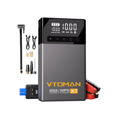 VTOMAN X7 Jump Starter With Air Compressor Gray (CANADA ONLY)