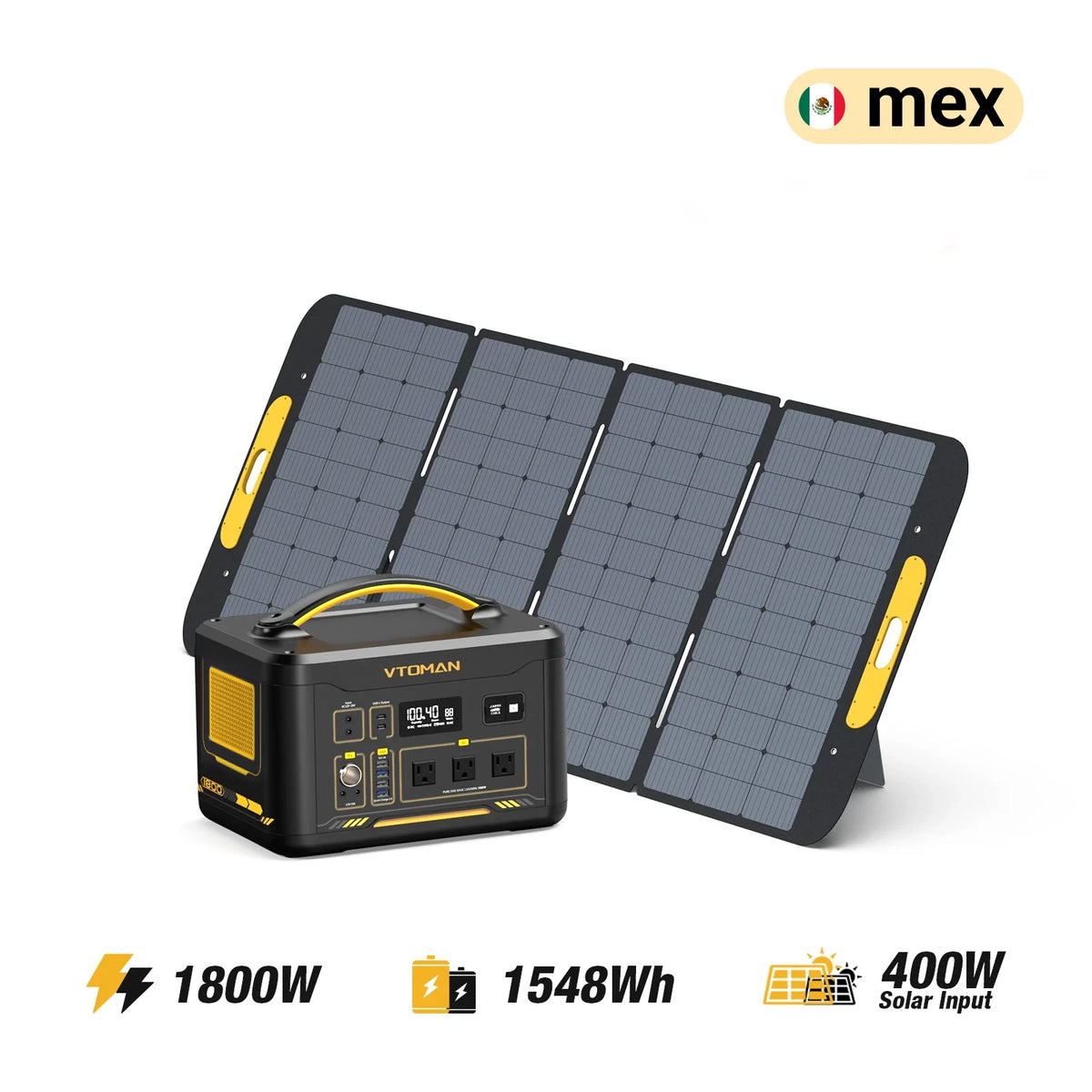 VTOMAN Jump 1800 with 400W Solar Panel