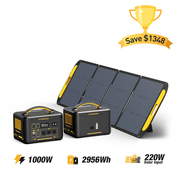 Jump 1000W/2956Wh 220W Solar Generator