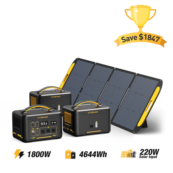 Jump 1800W/4644Wh 220W Solar Generator