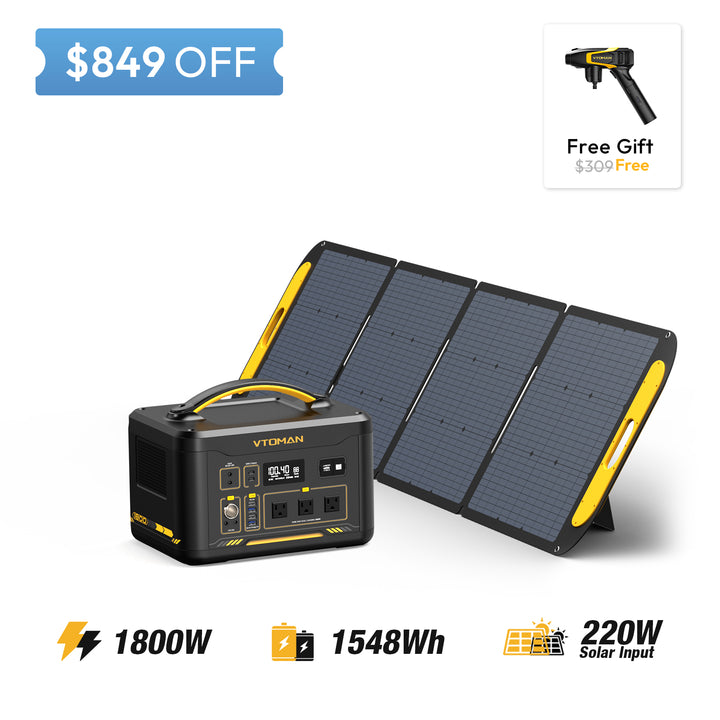 Jump 1800 and 220W solar panel save $849in summer sale
