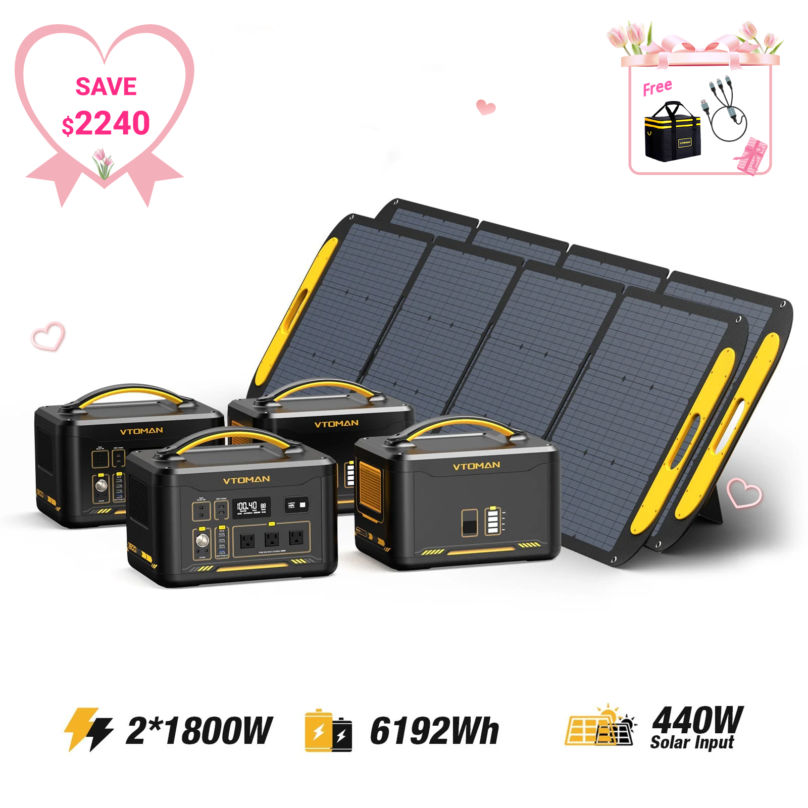 Generador solar Jump 1800W/6192Wh 440W