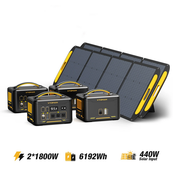 VTOMAN Jump 1800*2/6192Wh with 440W Solar Panel