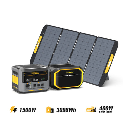VTOMAN FlashSpeed 1500/3096Wh V-BEYOND™ with 400W Solar Panel