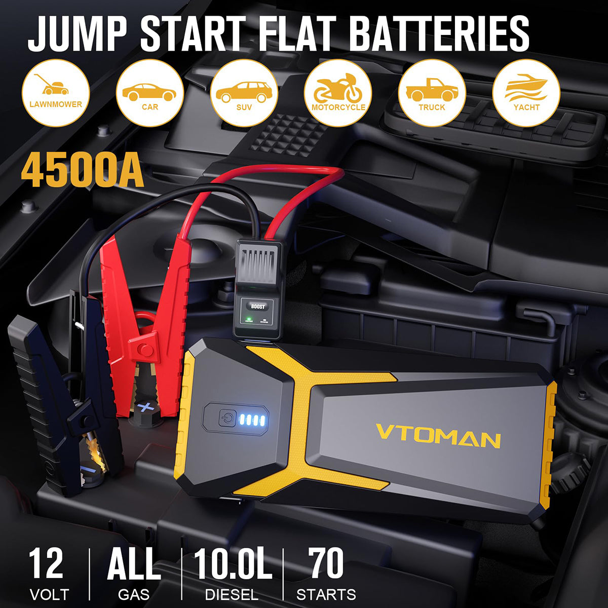 Arrancador VTOMAN V10 Pro amarillo 4500A (SOLO CANADÁ)