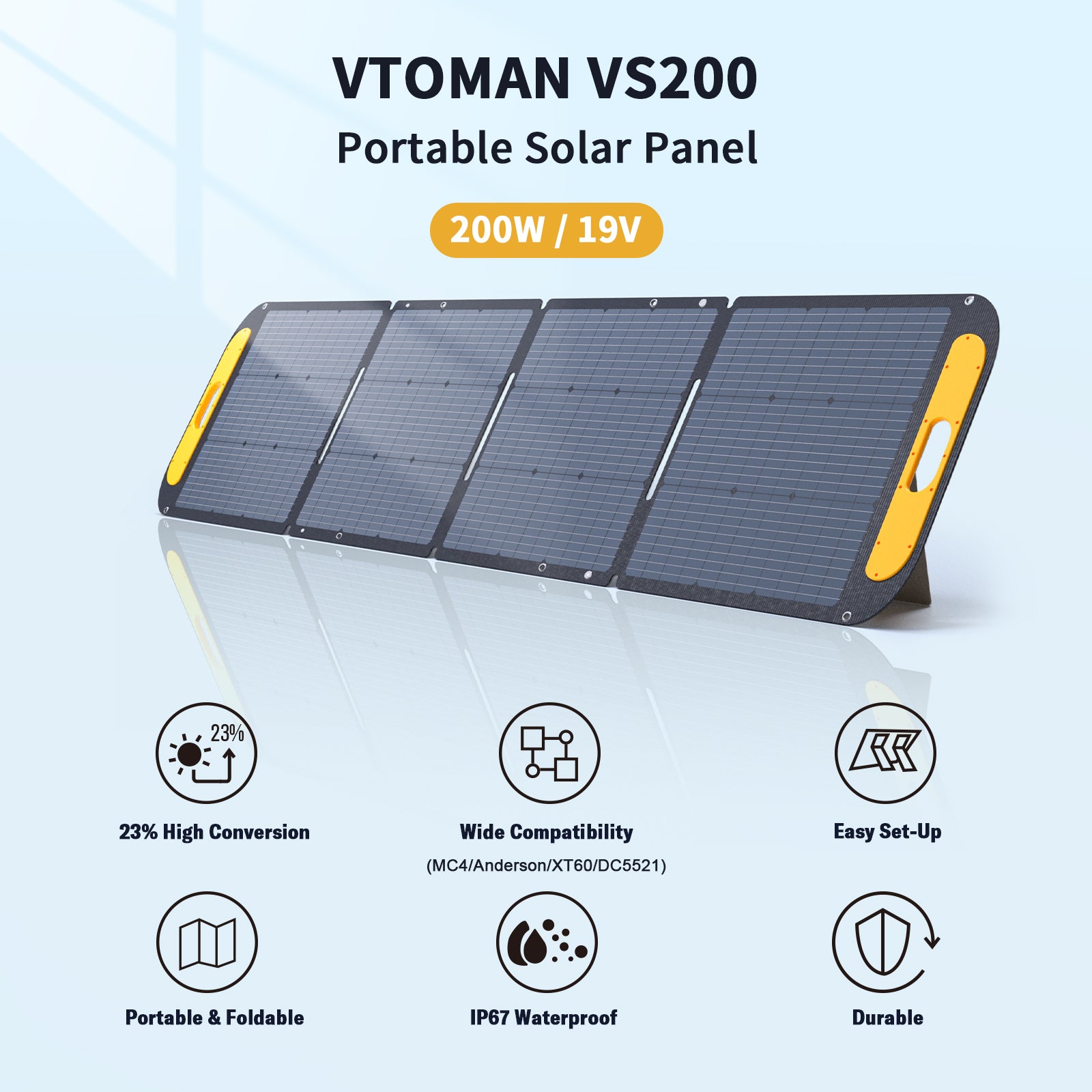 VTOMAN 200W Portable Solar Panel