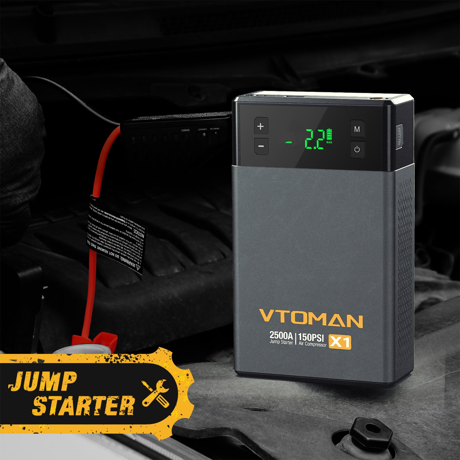 vtoman x1 jump starter 2500A-66.6Wh capacity