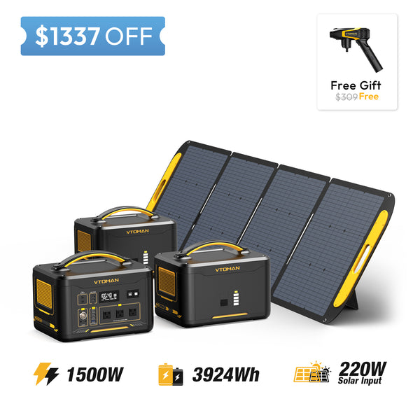 Jump 1500X-1548Wh extra battery-220W solar panel save $1120 in summer sale