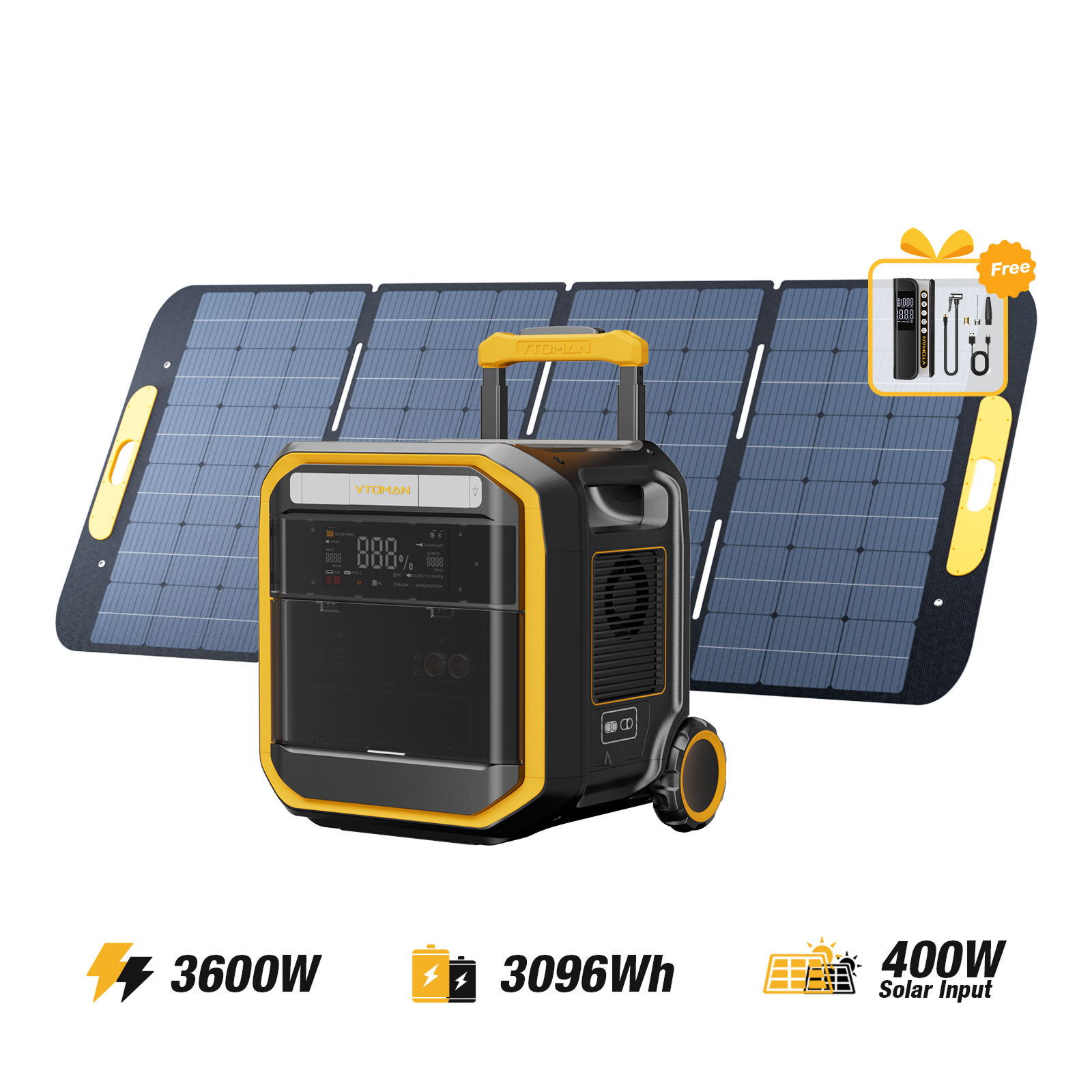 VTOMAN FlashSpeed Pro 3600 Portable Power Station