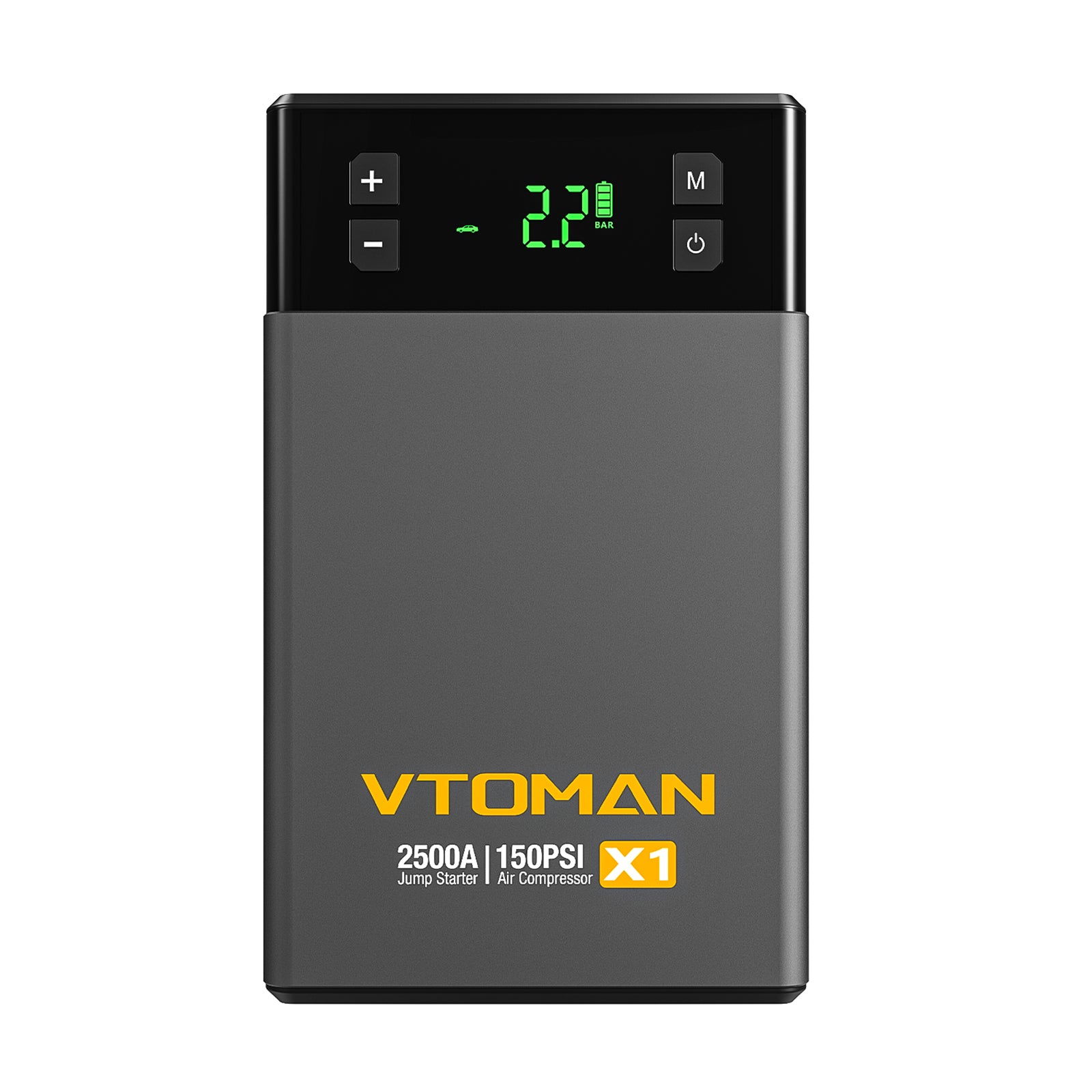 vtoman x1 jump starter-150PSI air compressor-2500A peak current