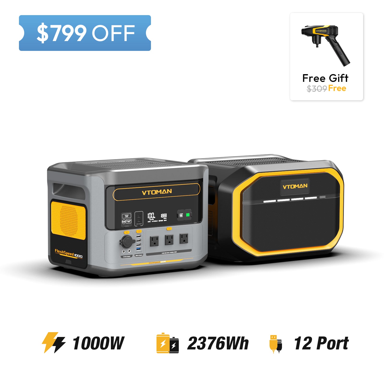 FlashSpeed 1000 and 1548Wh extra battery save $799 in summer sale