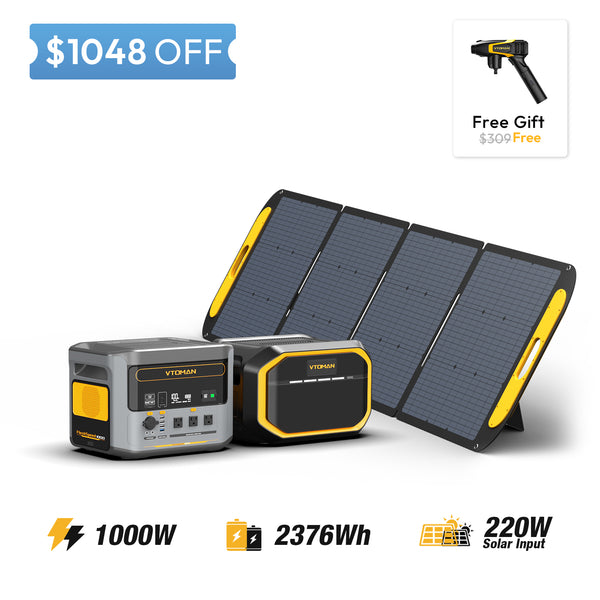 FlashSpeed 1000-1548Wh extra battery-220W solar panel save $1048 in summer sale