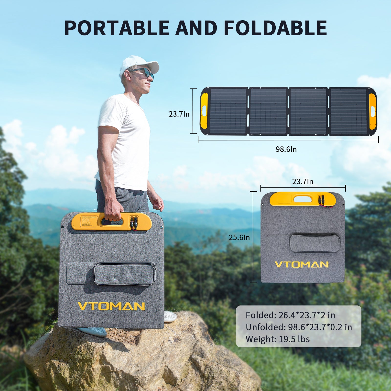 VTOMAN 200W Pro Portable Solar Panel