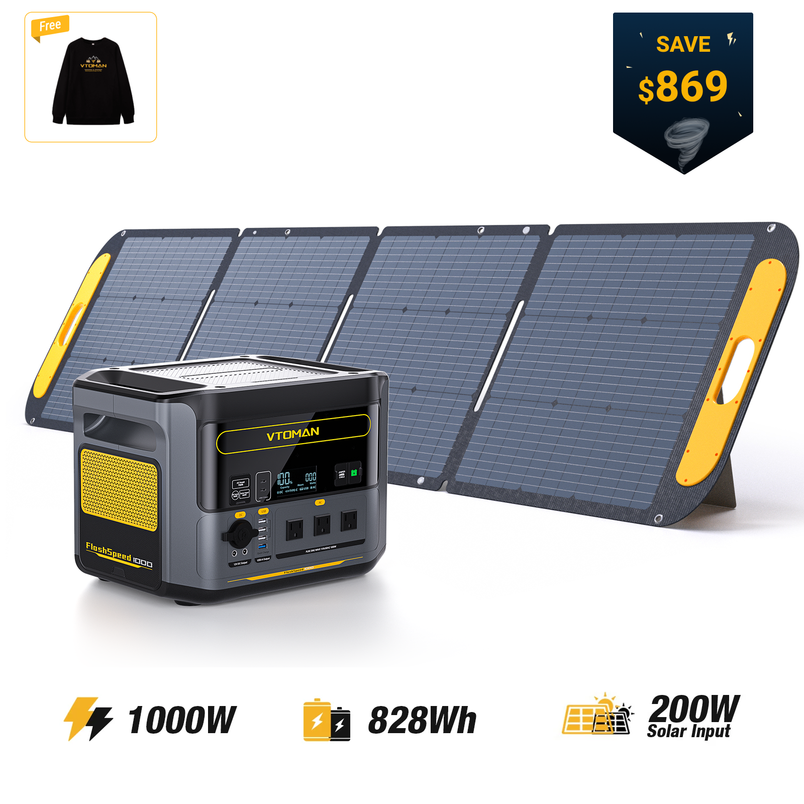 VTOMAN FlashSpeed 1500 Portable Power Station