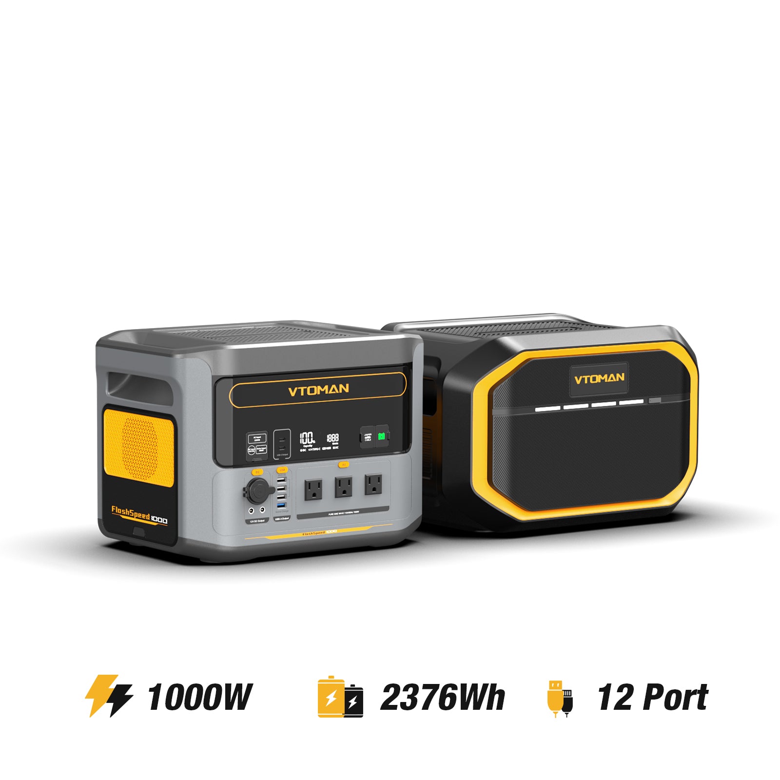 Batería adicional VTOMAN 1548Wh compatible con FlashSpeed ​​1500