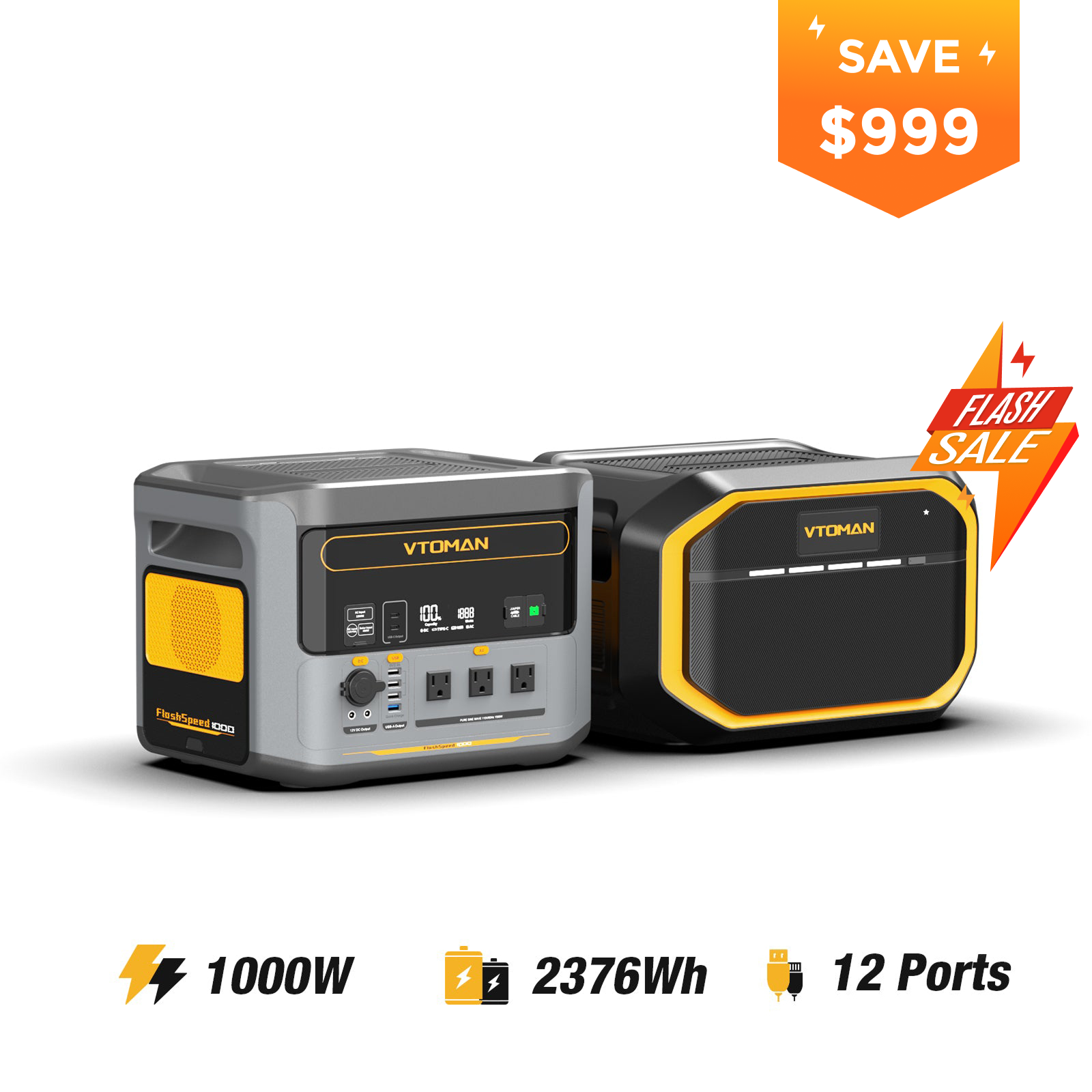 FlashSpeed 1000W/2376Wh Extra Battery