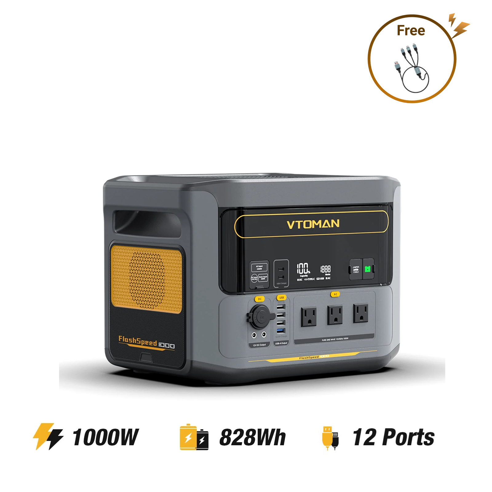 VTOMAN FlashSpeed 1000 Portable Power Station (US&CANADA)