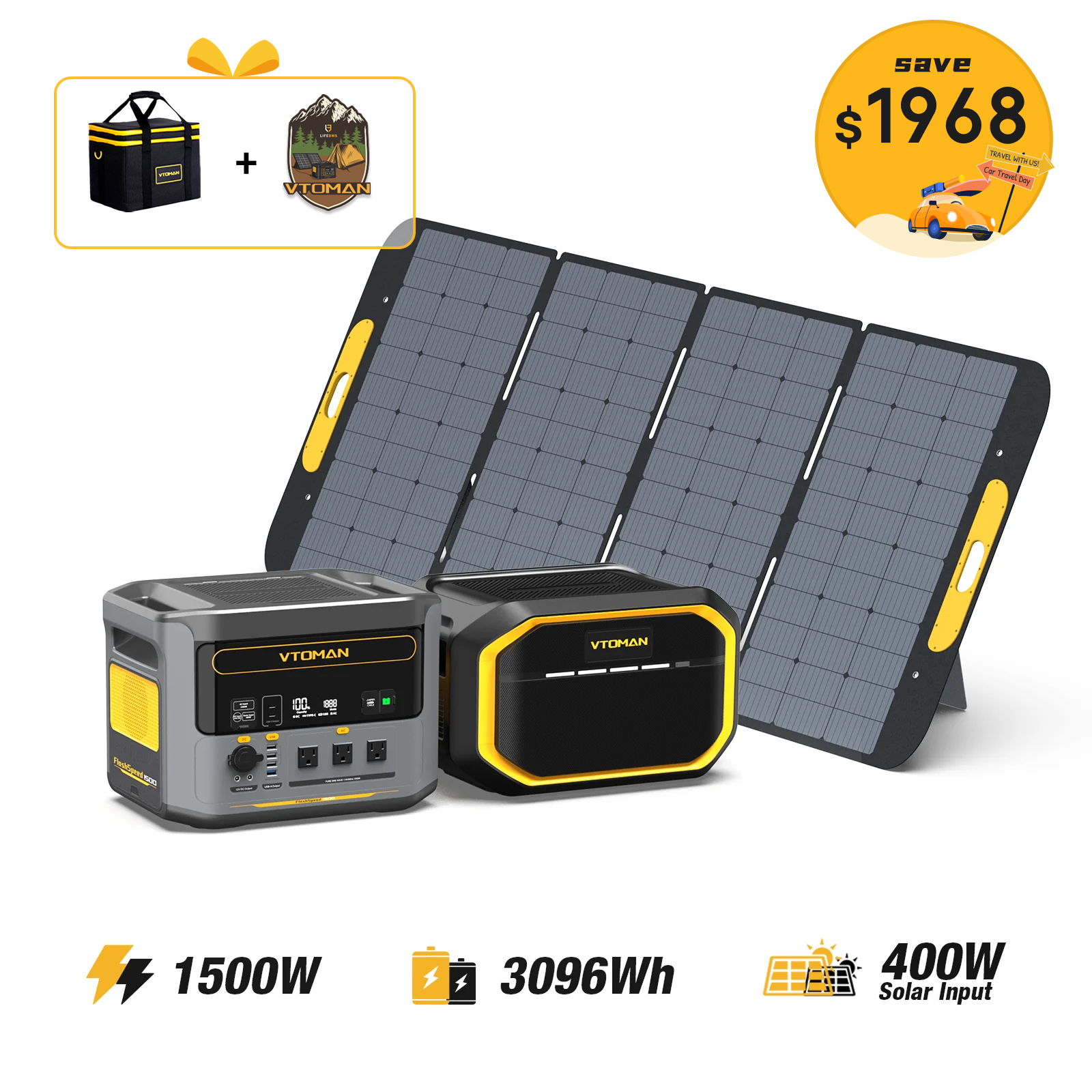 Bundle FlashSpeed 1500W/3096Wh 400W Solar Panel