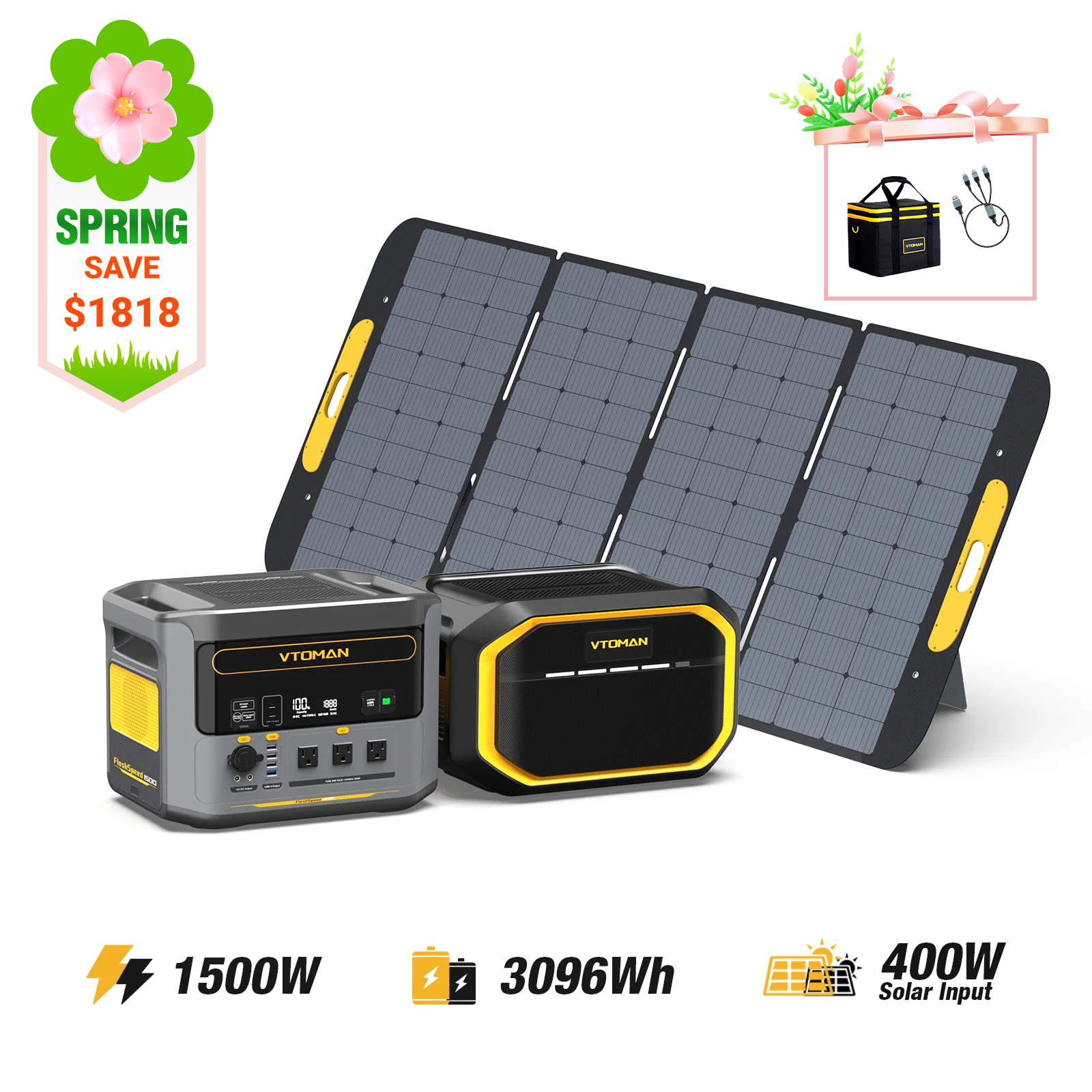 Bundle FlashSpeed 1500W/3096Wh 400W Solar Panel