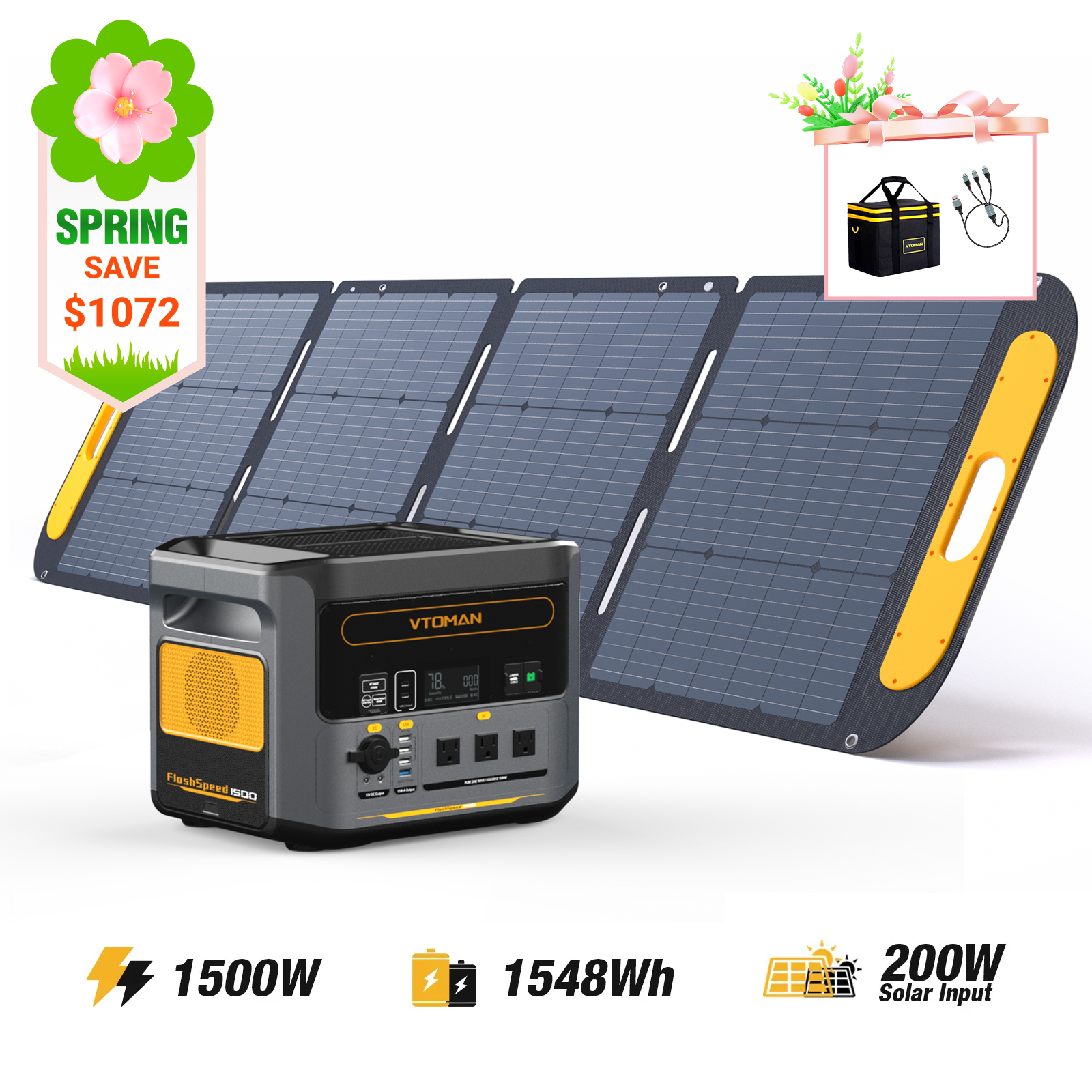 VTOMAN 200W Pro Portable Solar Panel