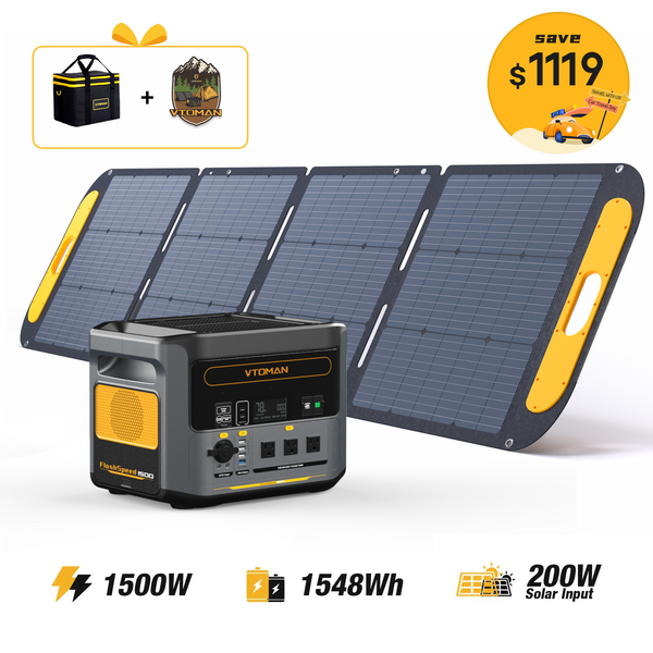 FlashSpeed 1500 with 200WPro Solar Panel