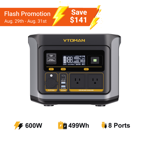 VTOMAN FlashSpeed 600 Portable Power Station