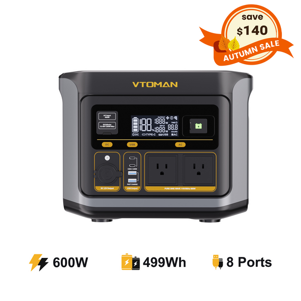 VTOMAN FlashSpeed 600 Portable Power Station