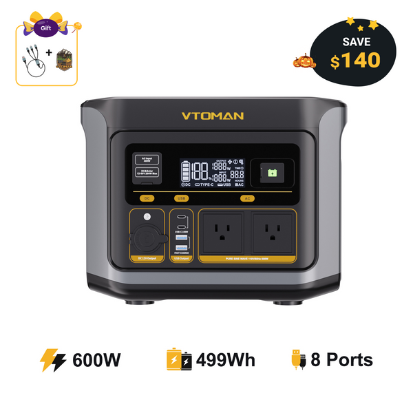 VTOMAN FlashSpeed 600 Portable Power Station