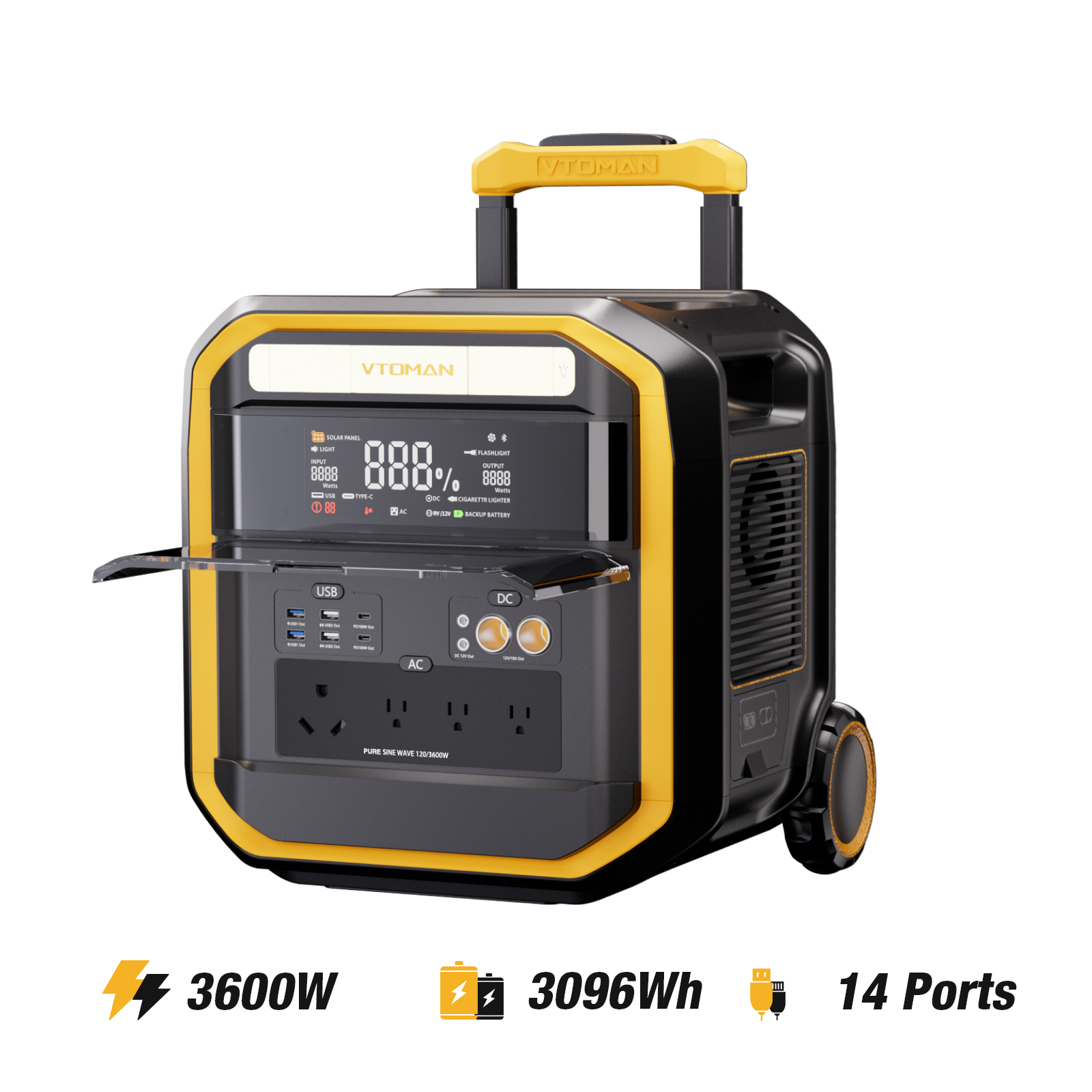 VTOMAN FlashSpeed Pro 3600 Portable Power Station