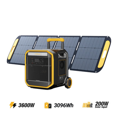 VTOMAN FlashSpeed Pro 3600 V-BEYOND™ with 200W Pro Solar Panel