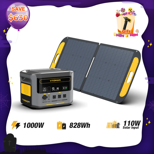 VTOMAN FlashSpeed 1000 with 110W Solar Generator