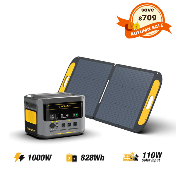 VTOMAN FlashSpeed 1000 with 110W Solar Panel