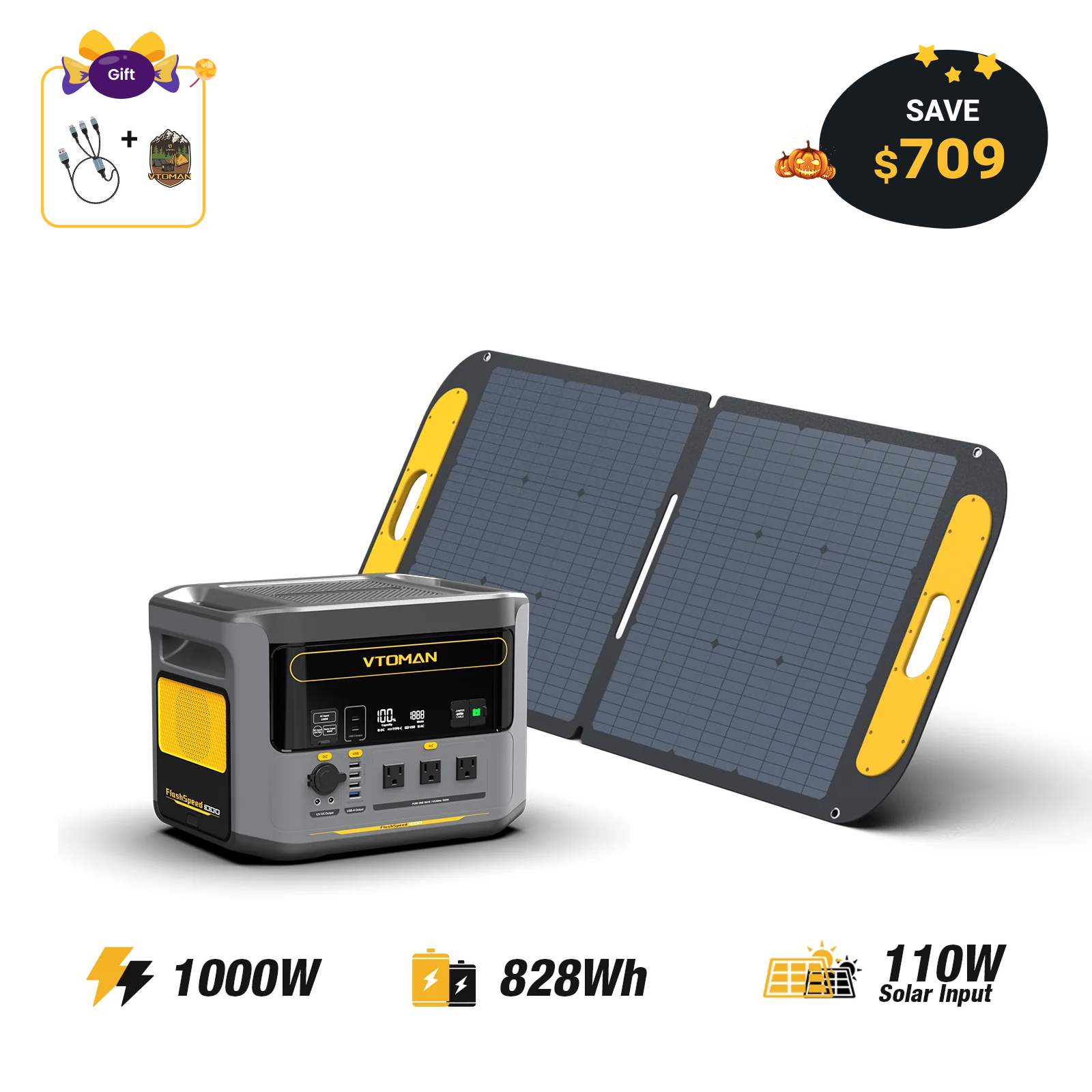 VTOMAN FlashSpeed 1000 Portable Power Station