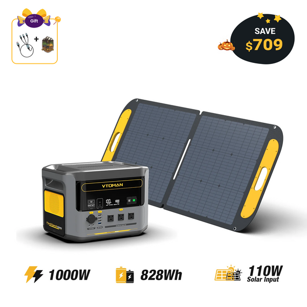 VTOMAN FlashSpeed 1000 with 110W Solar Panel