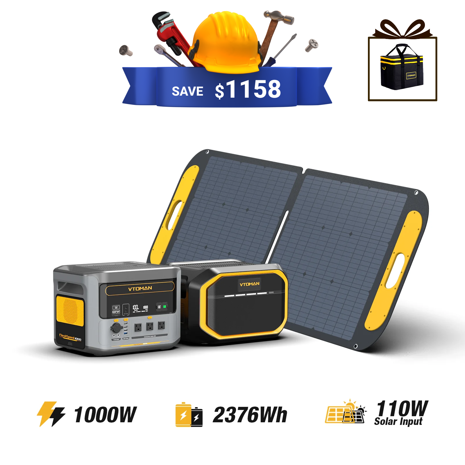 VTOMAN FlashSpeed 1000 Portable Power Station