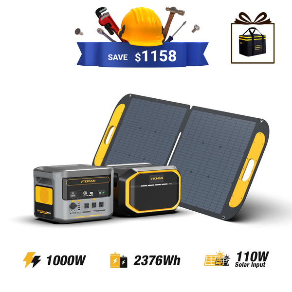 VTOMAN FlashSpeed 1000/2376Wh with 110W Solar Panel