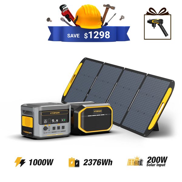 VTOMAN FlashSpeed 1000/2376Wh with 200W Solar Panel