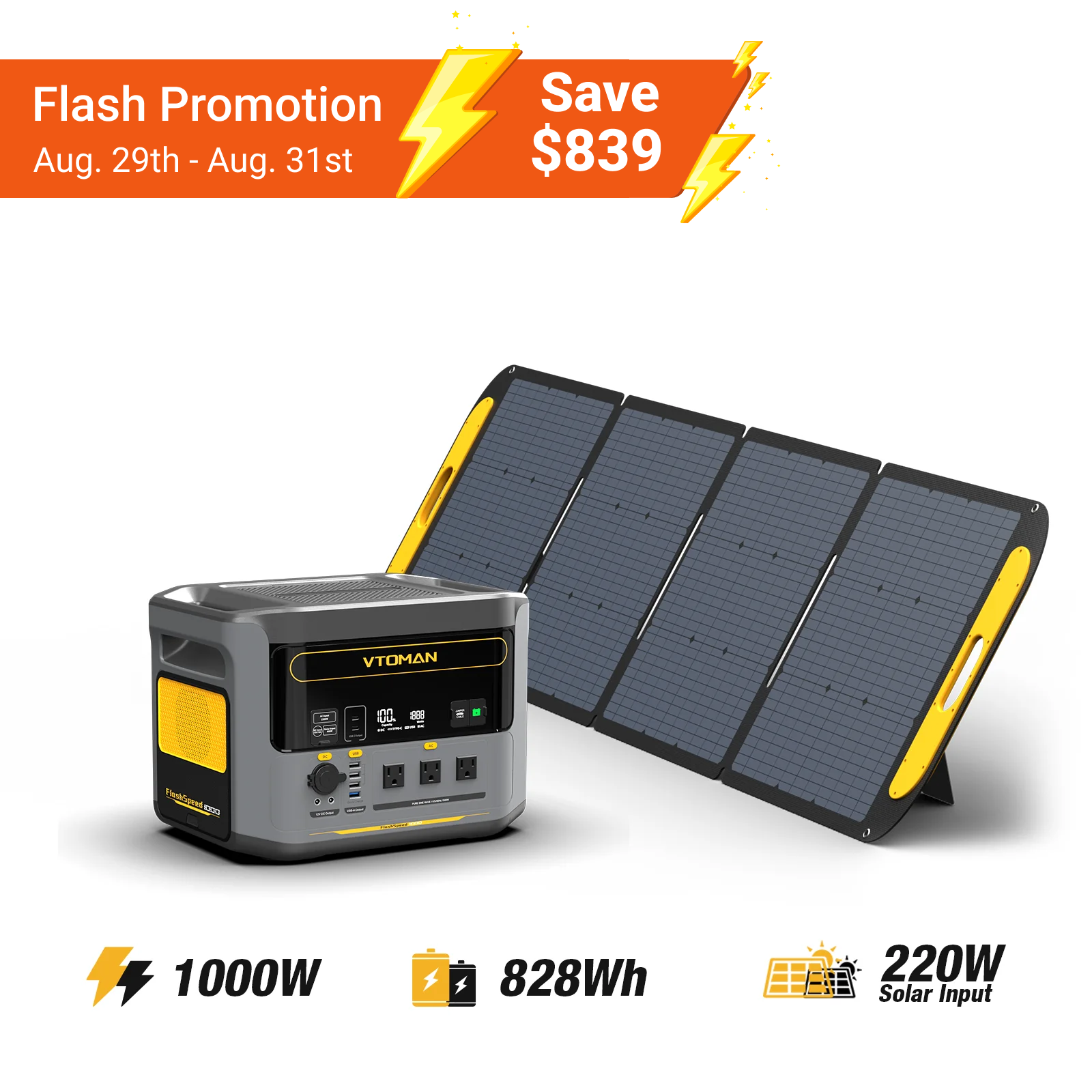 VTOMAN FlashSpeed 1000 Portable Power Station