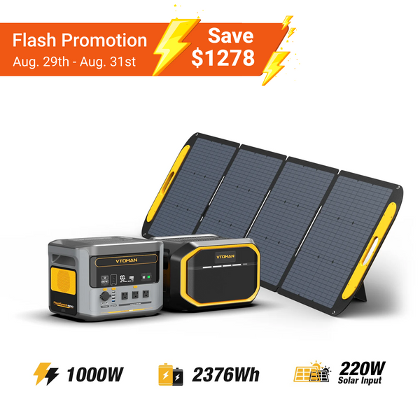 VTOMAN FlashSpeed 1000/2376Wh with 220W Solar Panel
