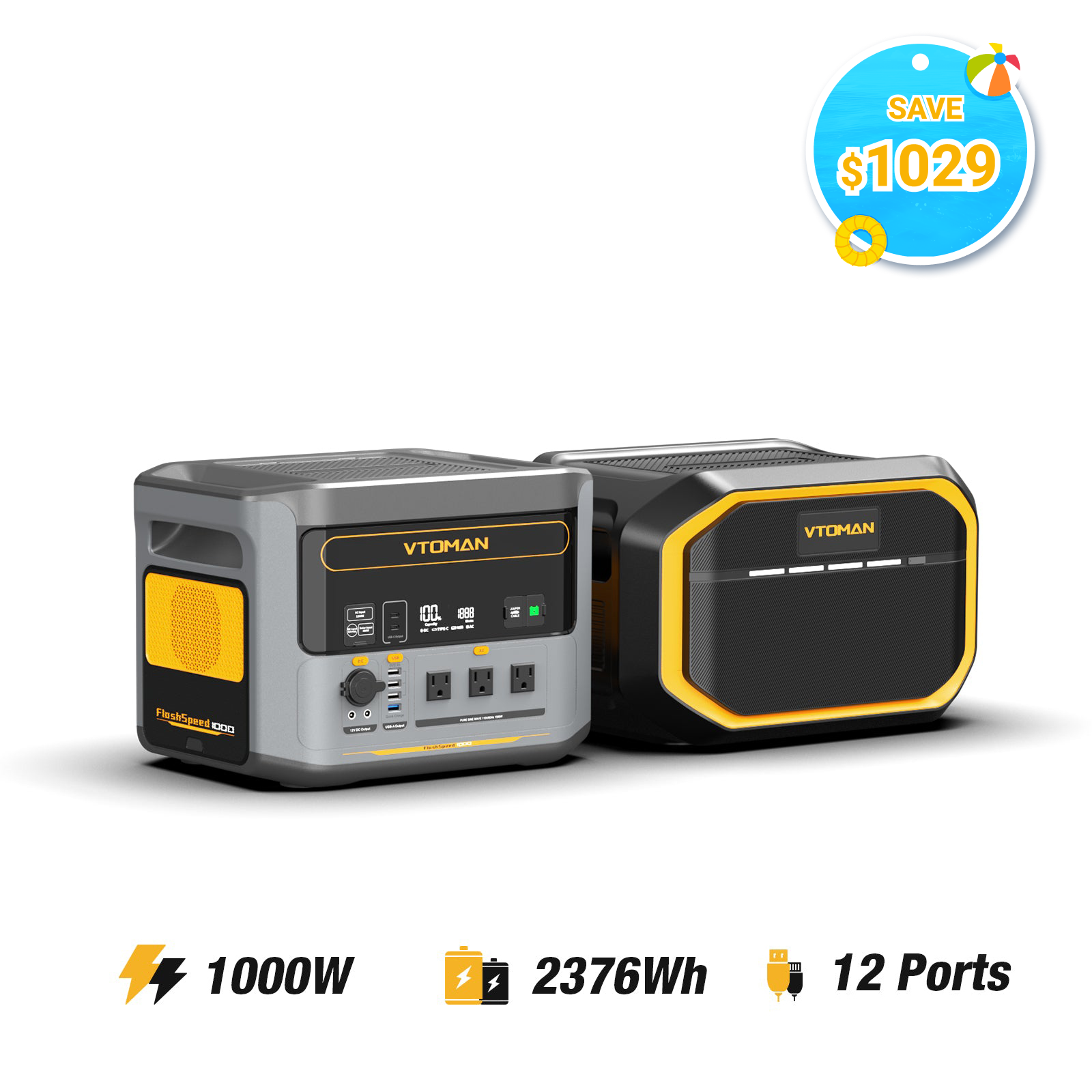 VTOMAN FlashSpeed 1000 Portable Power Station