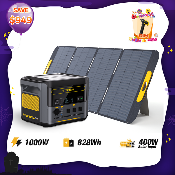 VTOMAN FlashSpeed 1000 with 400W Solar Generator