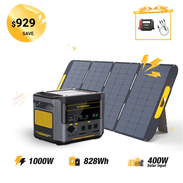 VTOMAN FlashSpeed 1000 with 400W Solar Panel