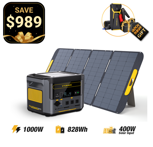 VTOMAN FlashSpeed 1000 with 400W Solar Generator