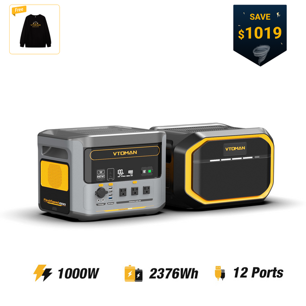 VTOMAN FlashSpeed 1000 with 1548Wh Extra Battery